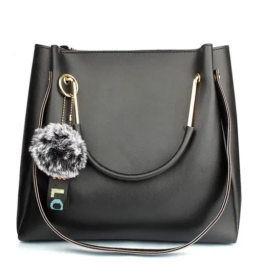 Midnight Black Handbag | Beautiful Handbags in Leather Look for Girls and Ladies